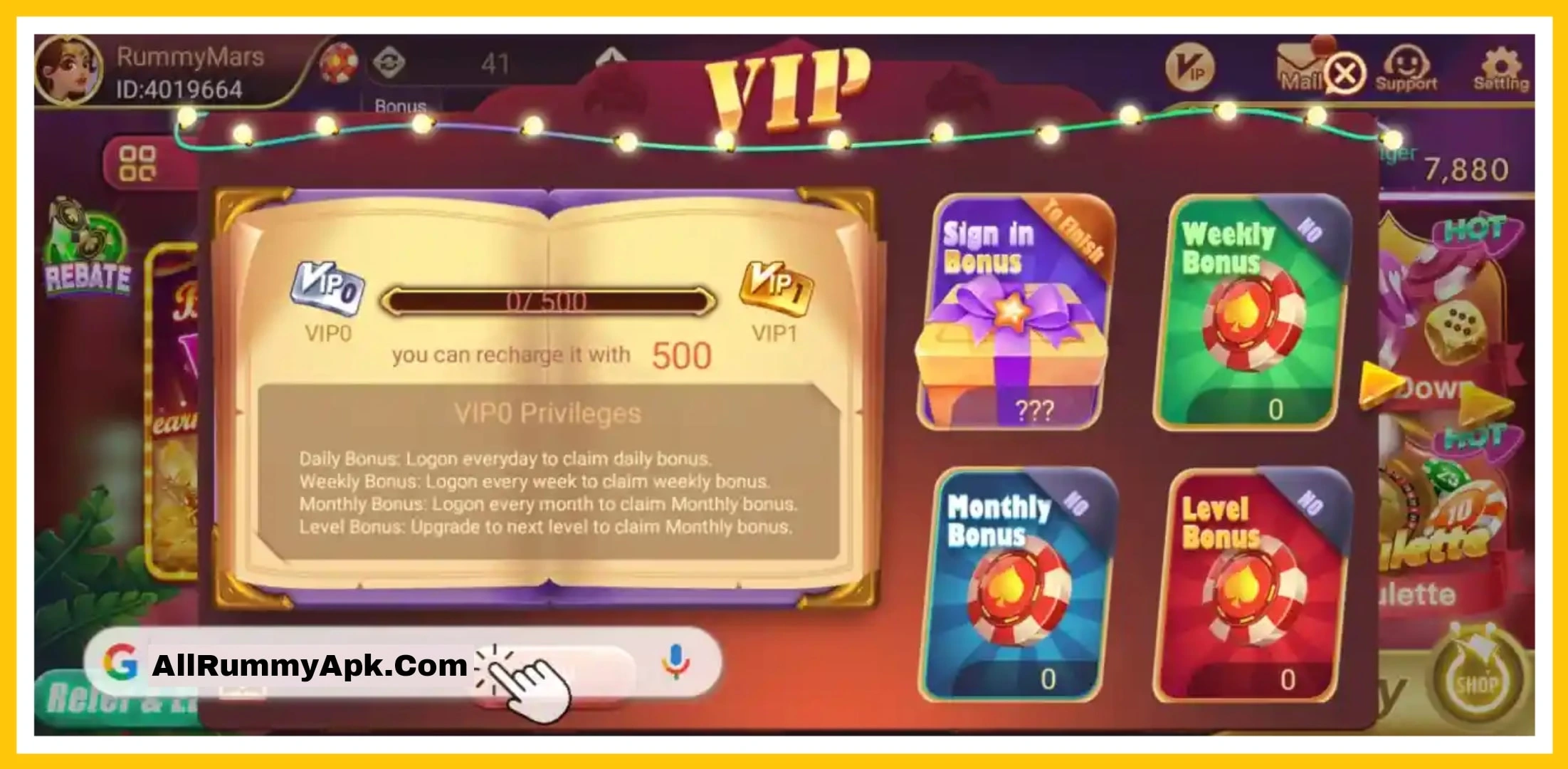 Mars Rummy VIP Features