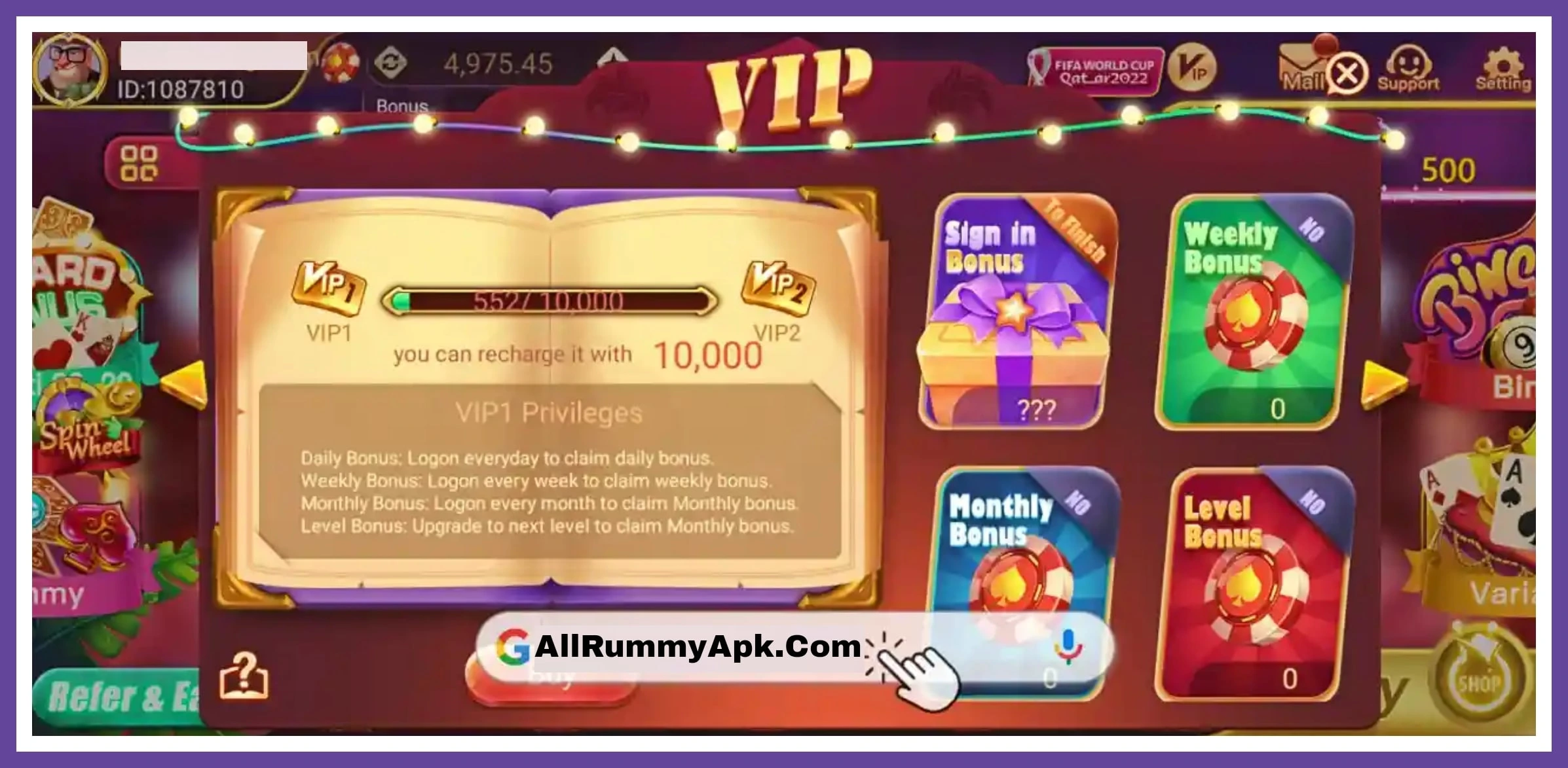 Wealth Rummy VIP Features